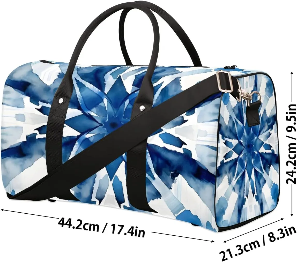 Colorful Tie Dye Travel Duffel Bag for Women Men Waterproof Foldable Overnight Weekender Bag Large Capacity Sports Gym Bag