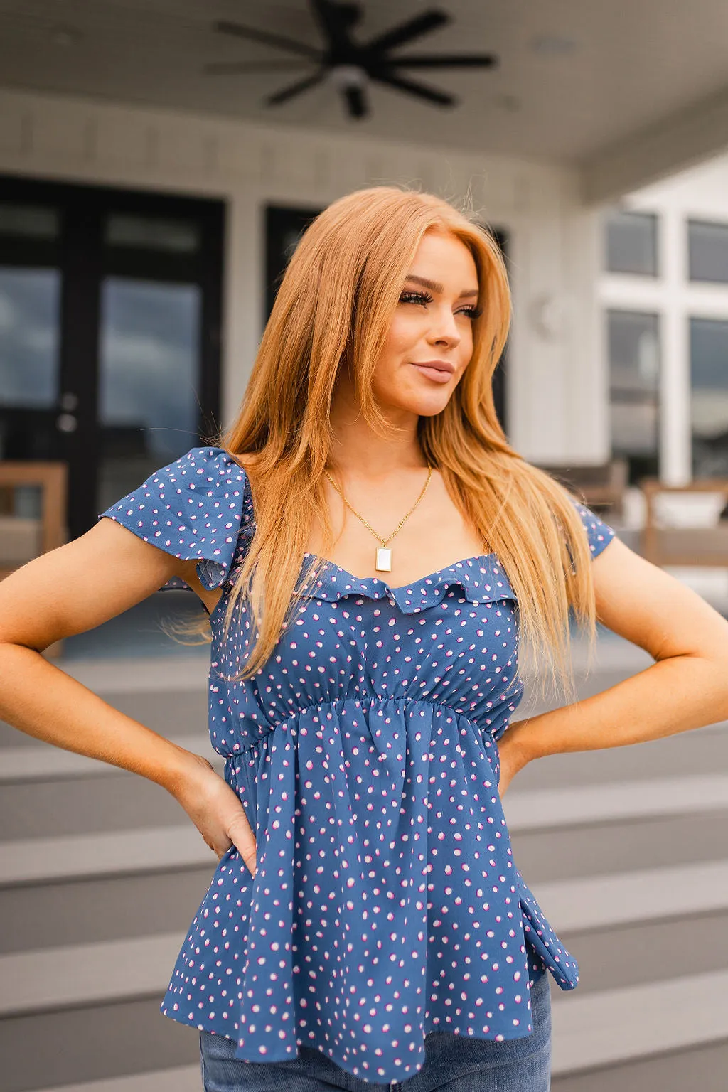 Connect The Dots Peplum Blouse