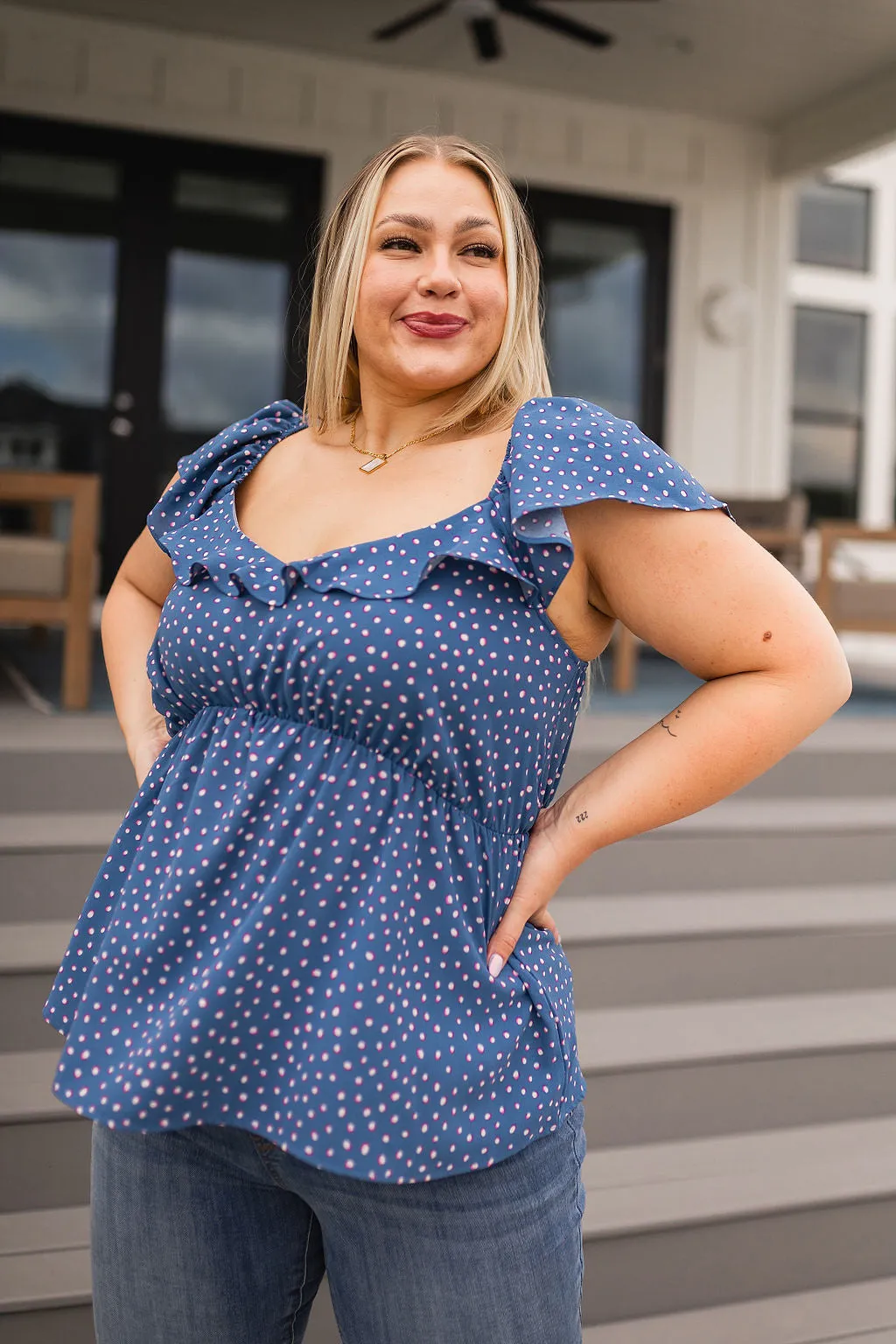 Connect The Dots Peplum Blouse
