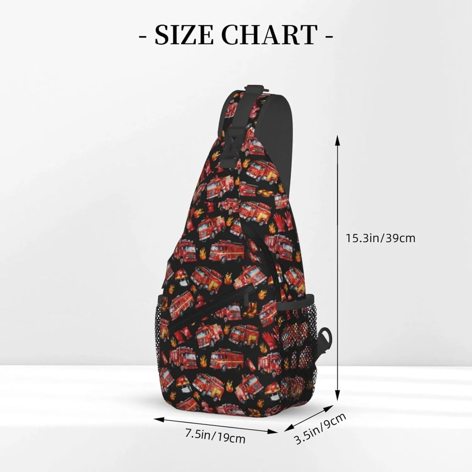 Construction Machinery Truck Crossbody Bag Adjustable Sling Bag Casual Chest Bags Travel Shoulder Backpack