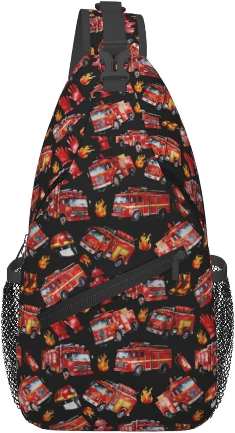 Construction Machinery Truck Crossbody Bag Adjustable Sling Bag Casual Chest Bags Travel Shoulder Backpack