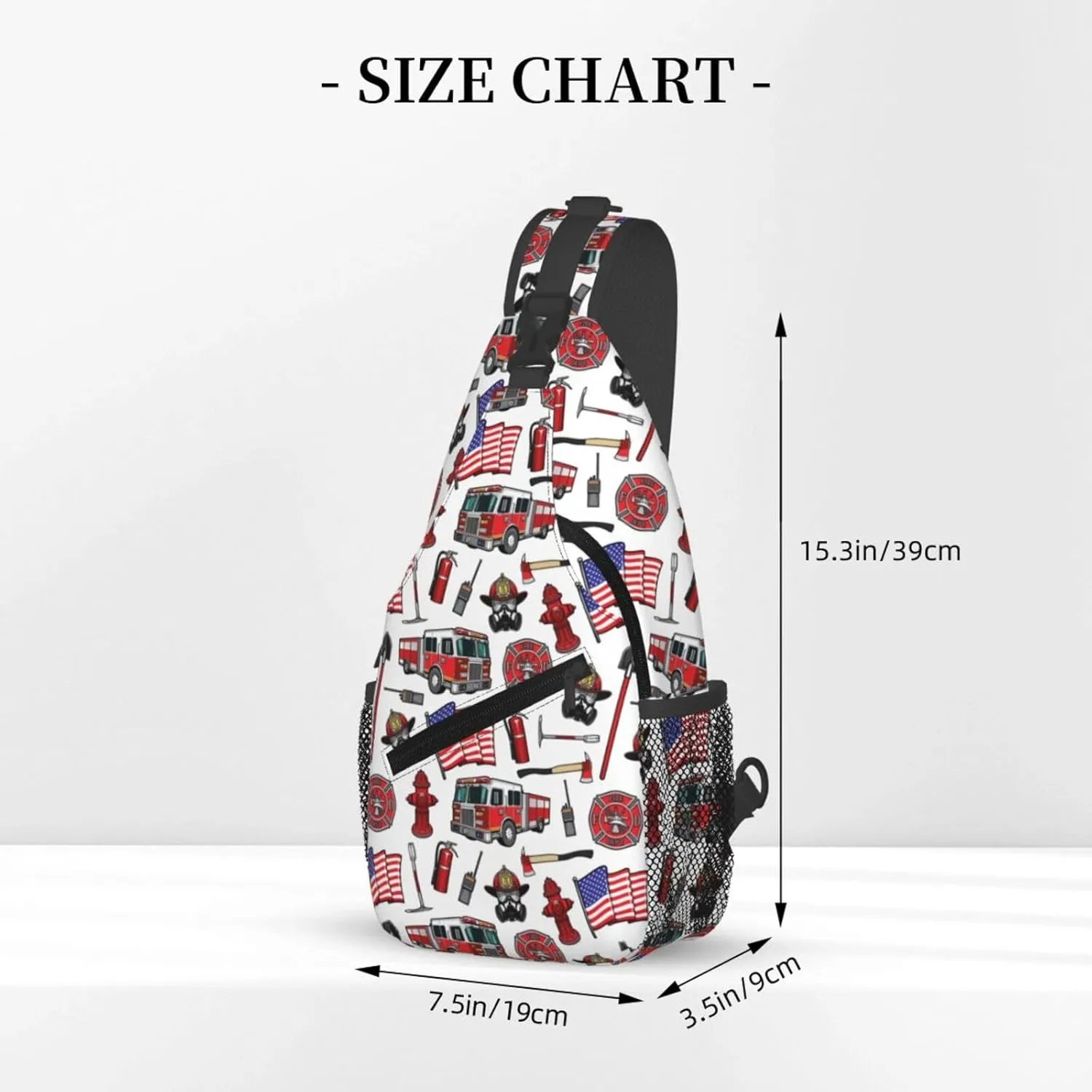 Construction Machinery Truck Crossbody Bag Adjustable Sling Bag Casual Chest Bags Travel Shoulder Backpack