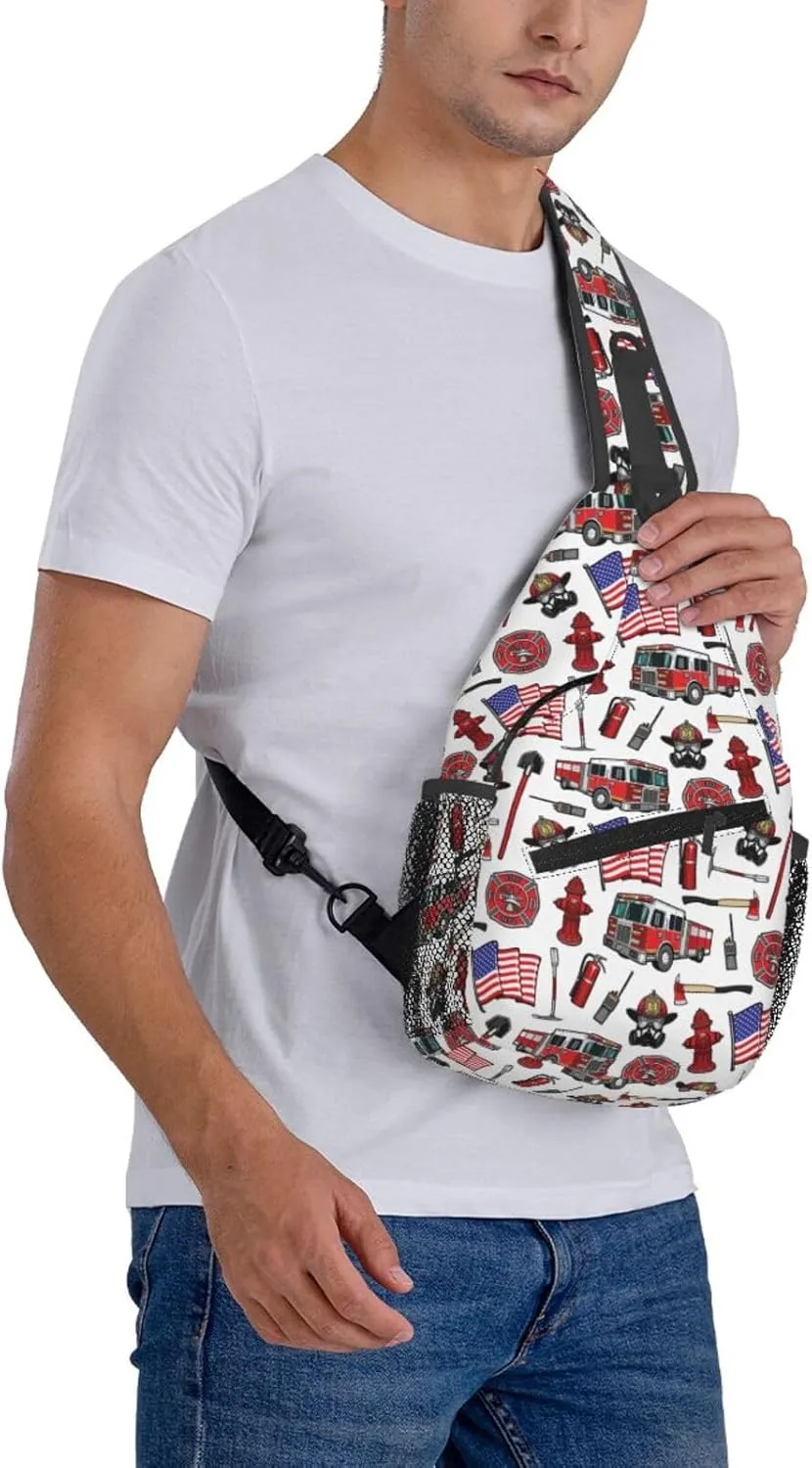 Construction Machinery Truck Crossbody Bag Adjustable Sling Bag Casual Chest Bags Travel Shoulder Backpack