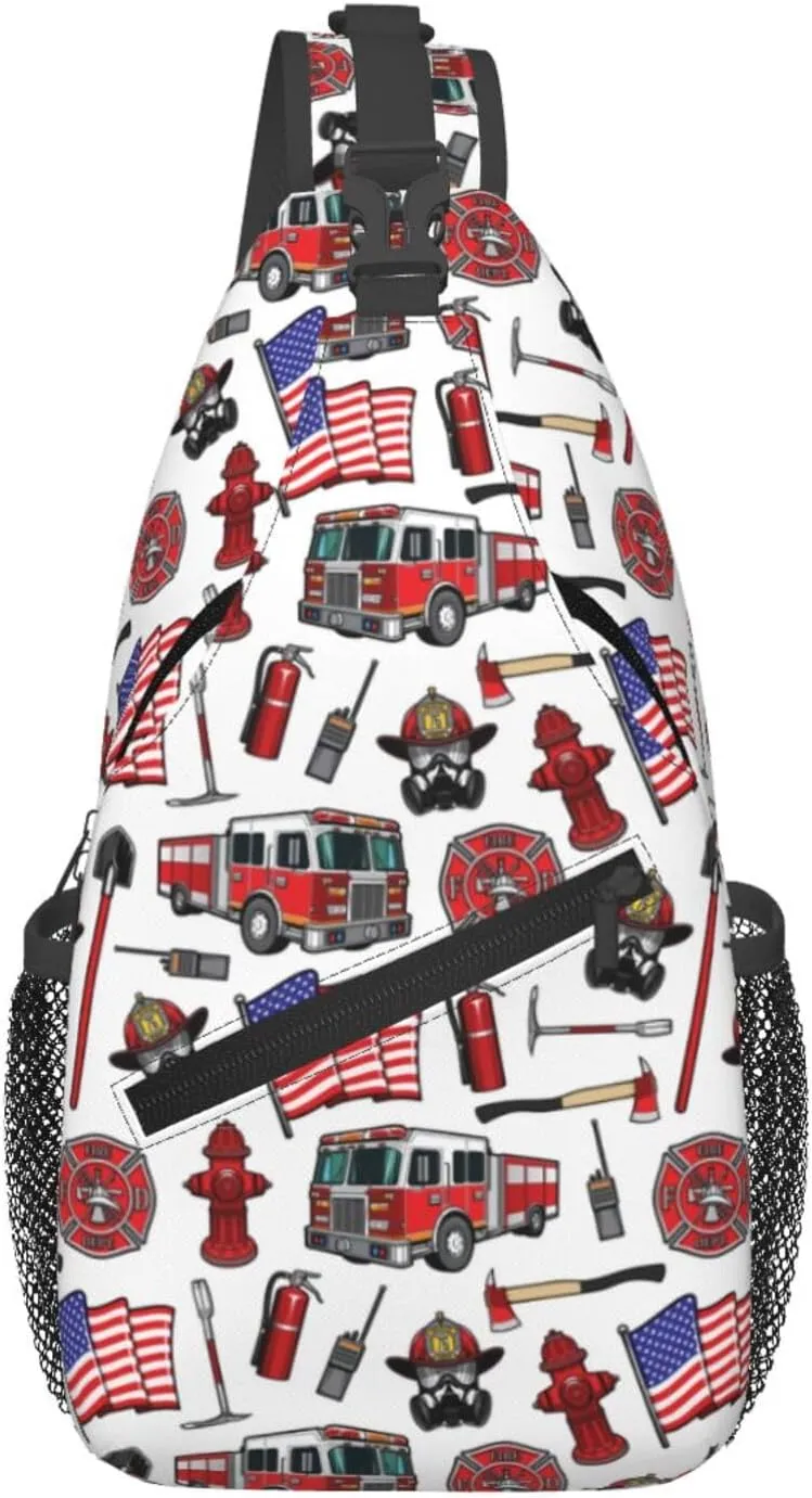Construction Machinery Truck Crossbody Bag Adjustable Sling Bag Casual Chest Bags Travel Shoulder Backpack