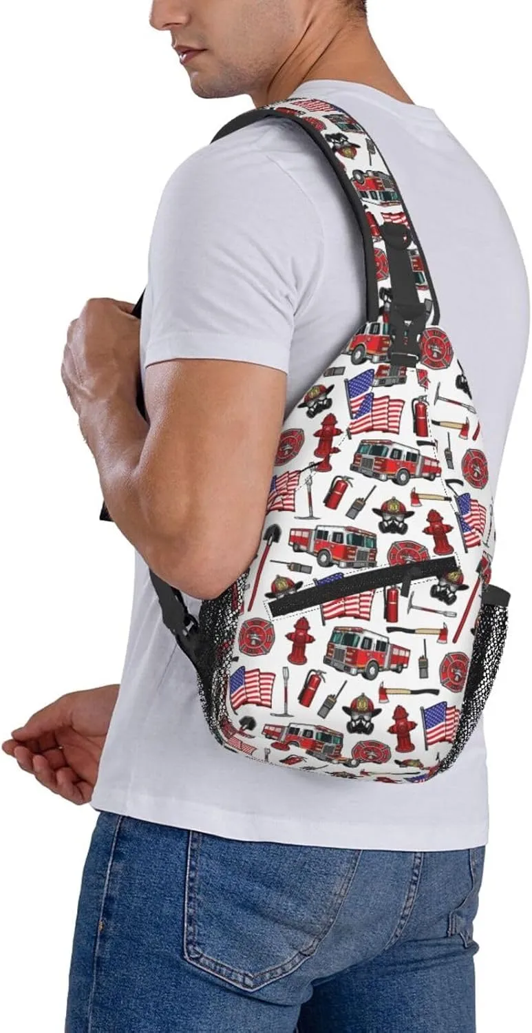 Construction Machinery Truck Crossbody Bag Adjustable Sling Bag Casual Chest Bags Travel Shoulder Backpack