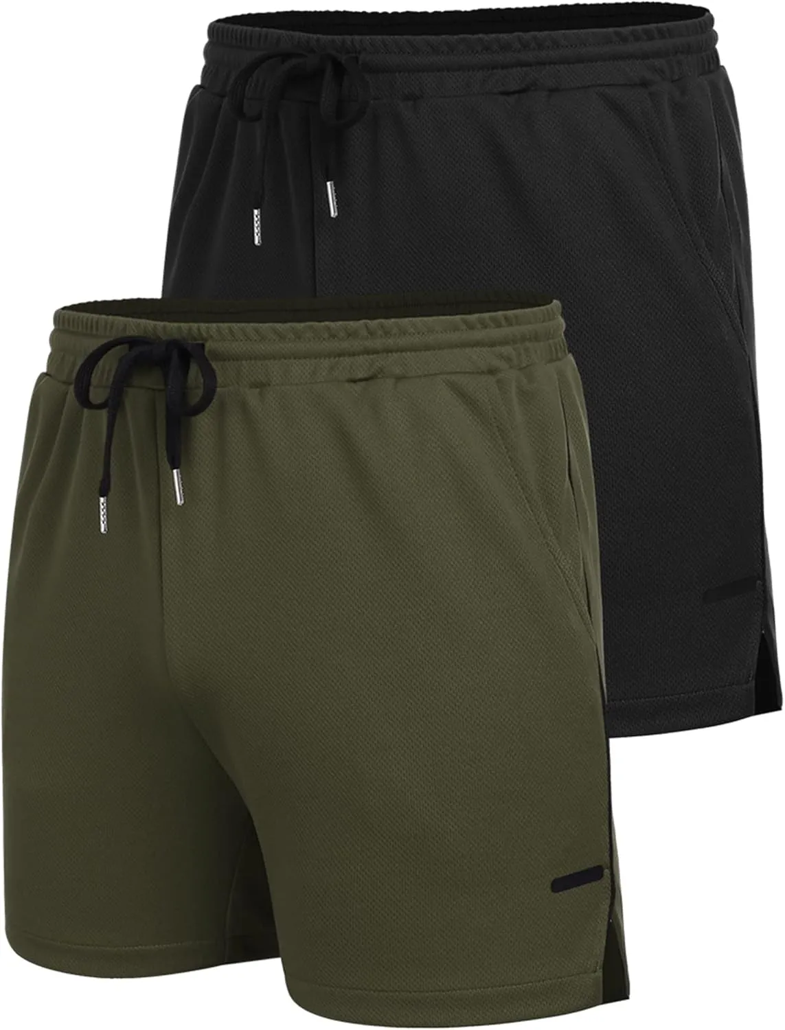 COOFANDY Men's 2 Pack Gym Workout Shorts Quick Dry Athletic Shorts 5 Inch Lightweight Sports Running Shorts with Pockets