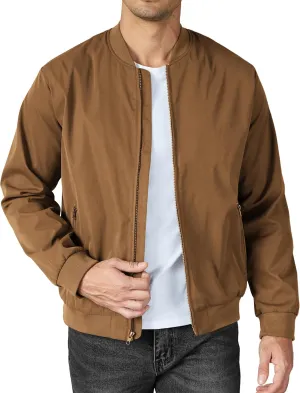 COOFANDY Men's Bomber Jacket Lightweight Casual Stylish Light Flight Jacket Windbreaker Varsity Jackets