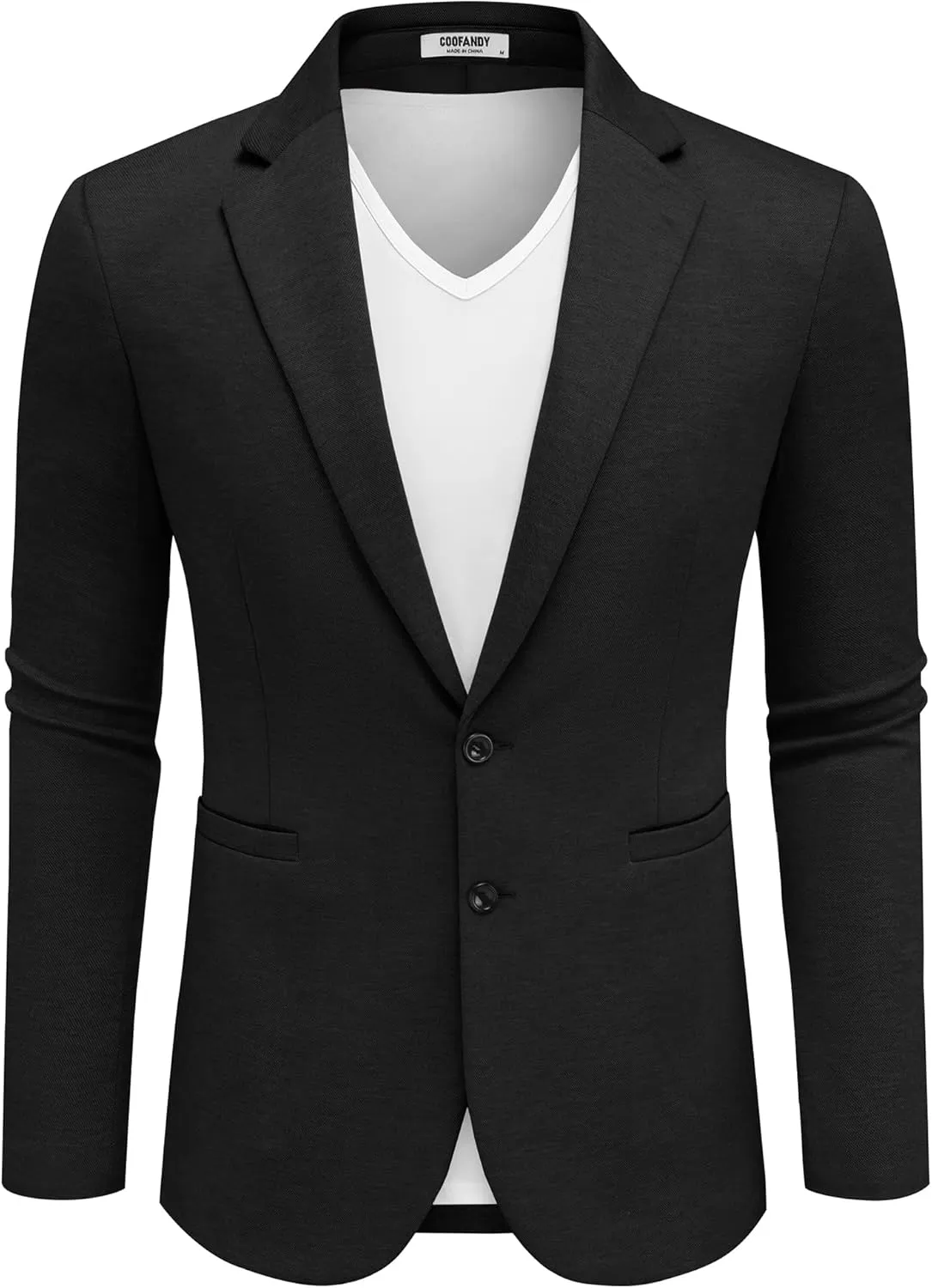 COOFANDY Men's Casual Knit Blazer Two Button Lightweight Sport Coats Suit Jacket