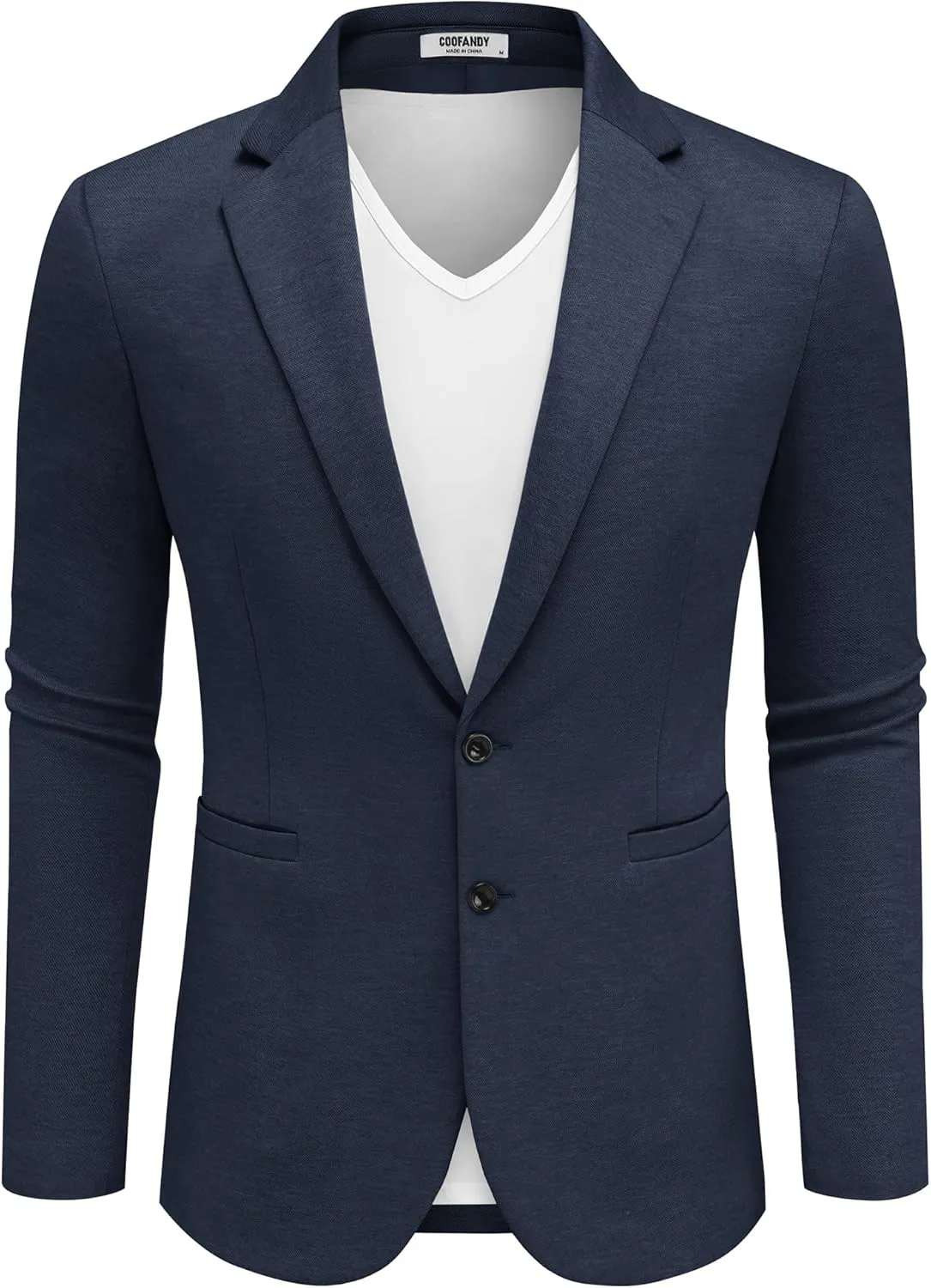 COOFANDY Men's Casual Knit Blazer Two Button Lightweight Sport Coats Suit Jacket