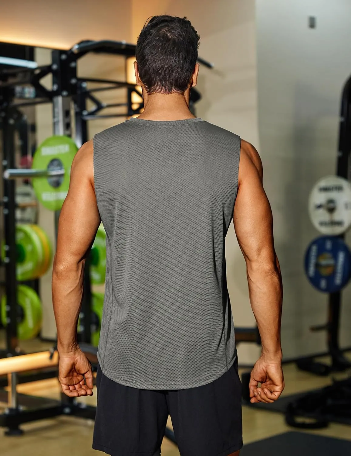 COOFANDY Sleeveless Muscle Shirts for Men Dry Fit Workout Gym Tank Tops Summer Swim Beach Shirt