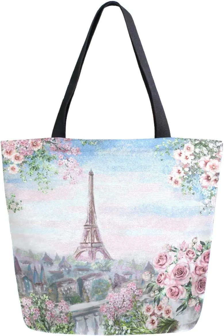 Cool Printed Extra Large Shoulder Tote Bag for Beach Travel Weekender Gym Reusable Grocery Shopping