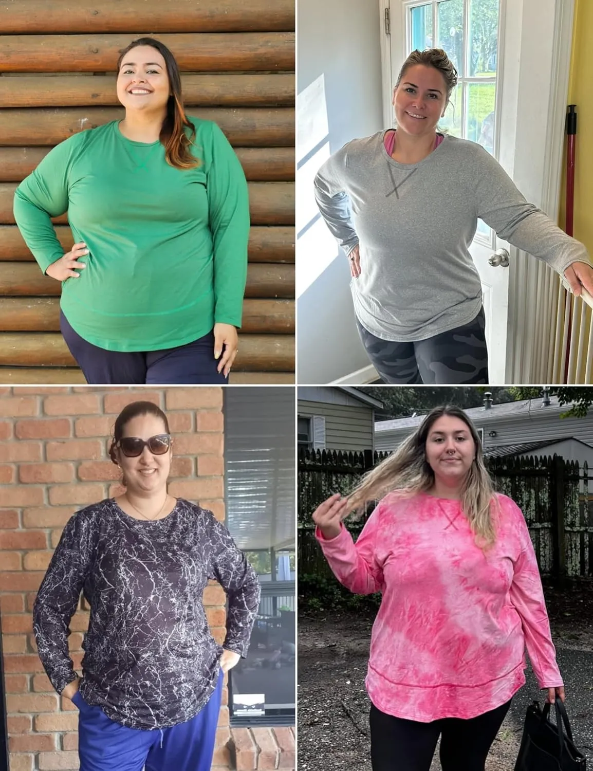 COOTRY Plus Size Workout Tops for Women Long Sleeve Shirts Breathable Dry Fit Athletic Gym Yoga Clothes