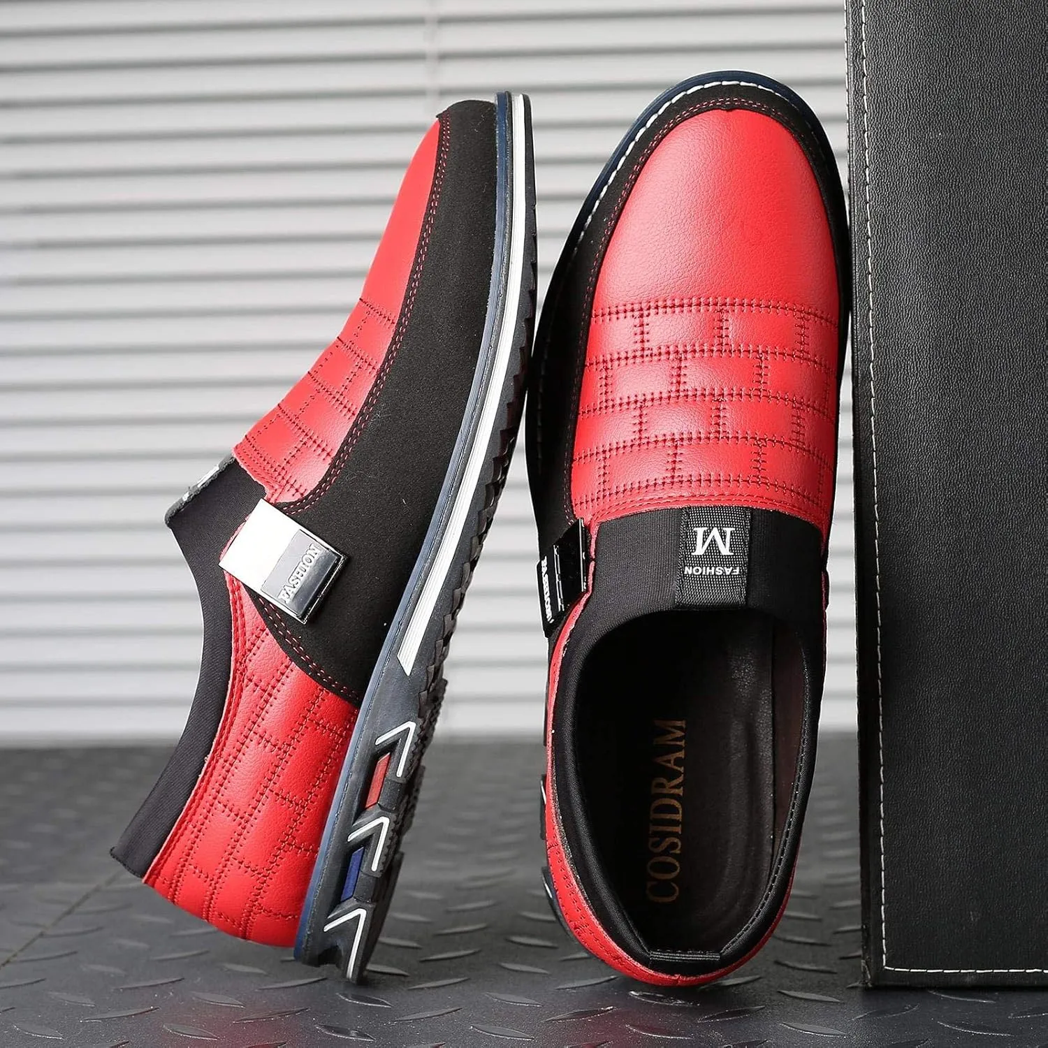 COSIDRAM Mens Casual Shoes Sneakers Loafers Comfort Walking Shoes for Male Business Work Office Dress