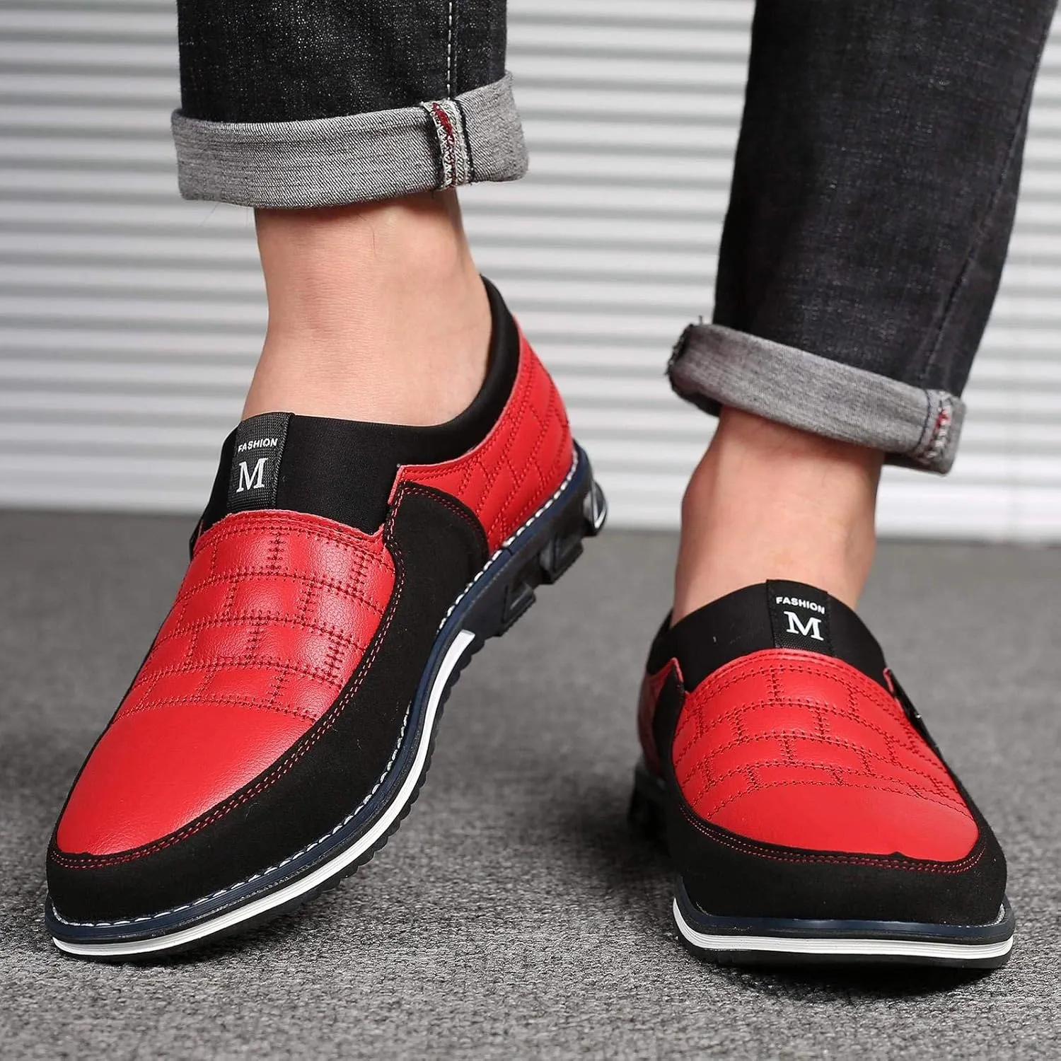 COSIDRAM Mens Casual Shoes Sneakers Loafers Comfort Walking Shoes for Male Business Work Office Dress