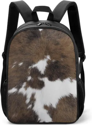 Cowhide Pattern Large Capacity Fully Printed Portable Backpack Unisex