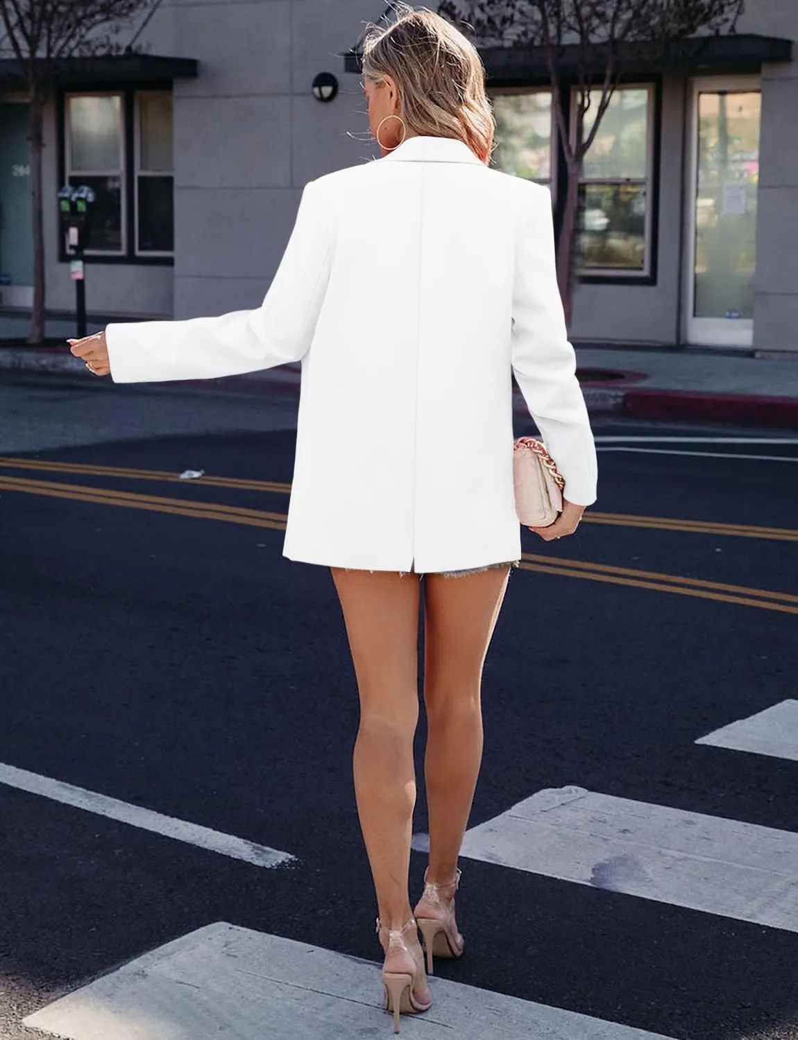 CRAZY GRID Women Business Casual Blazer Jacket Fashion with Lined Work Professional Suit Jacket