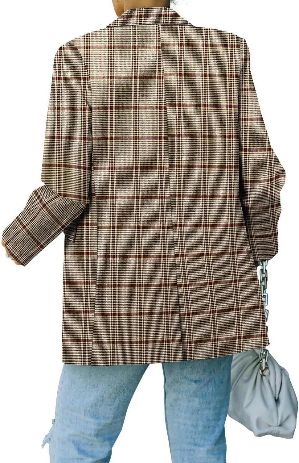 CRAZY GRID Women Business Casual Blazers with Lined Professional Work Suit Jacket with Pockets