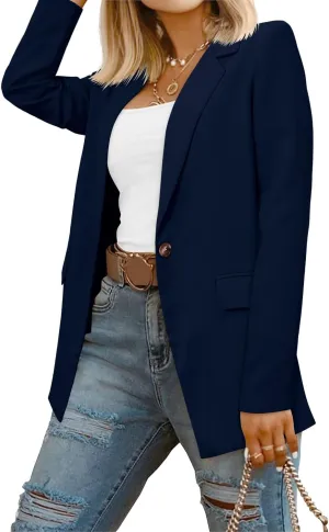 CRAZY GRID Women Business Casual Blazers with Lined Professional Work Suit Jacket with Pockets