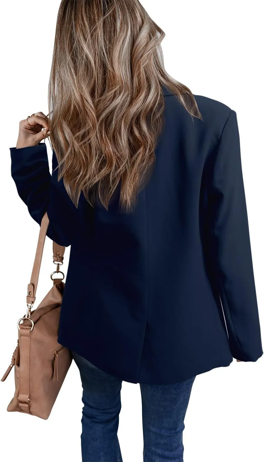 CRAZY GRID Women Business Casual Blazers with Lined Professional Work Suit Jacket with Pockets