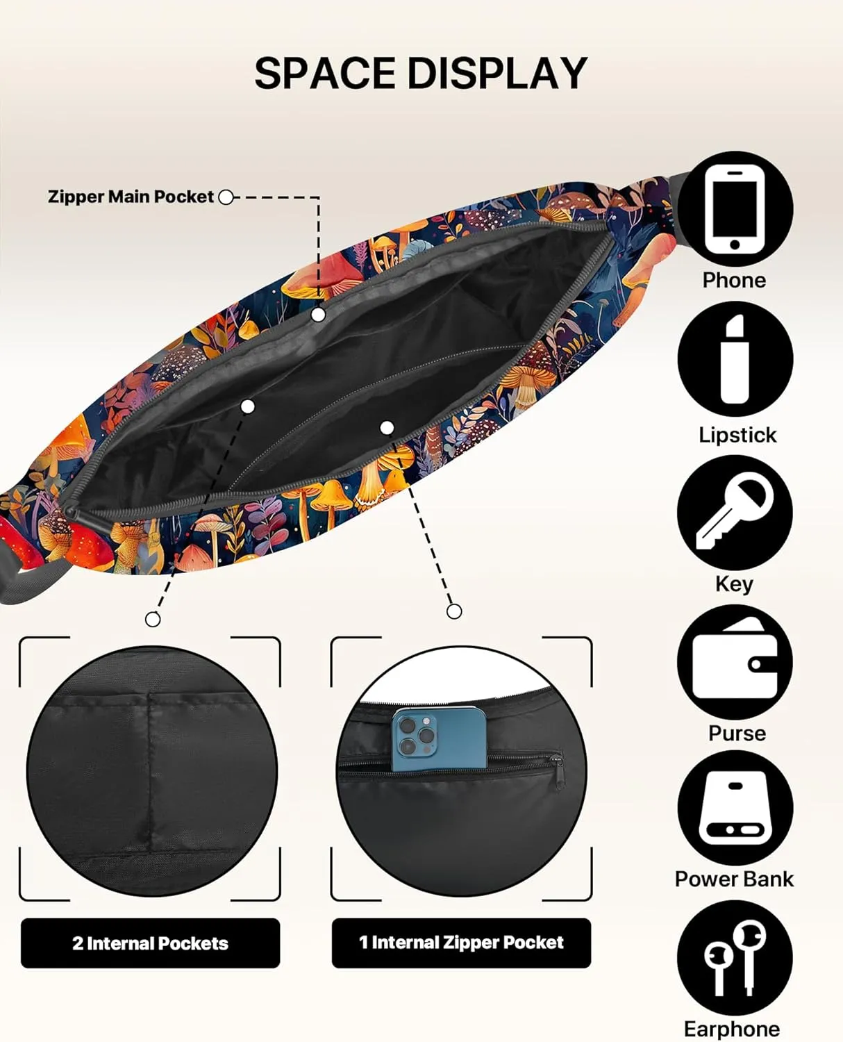 Crescent Bag Crossbody Purse for Women Crossbody Bag Shoulder Bags Travel Outdoor