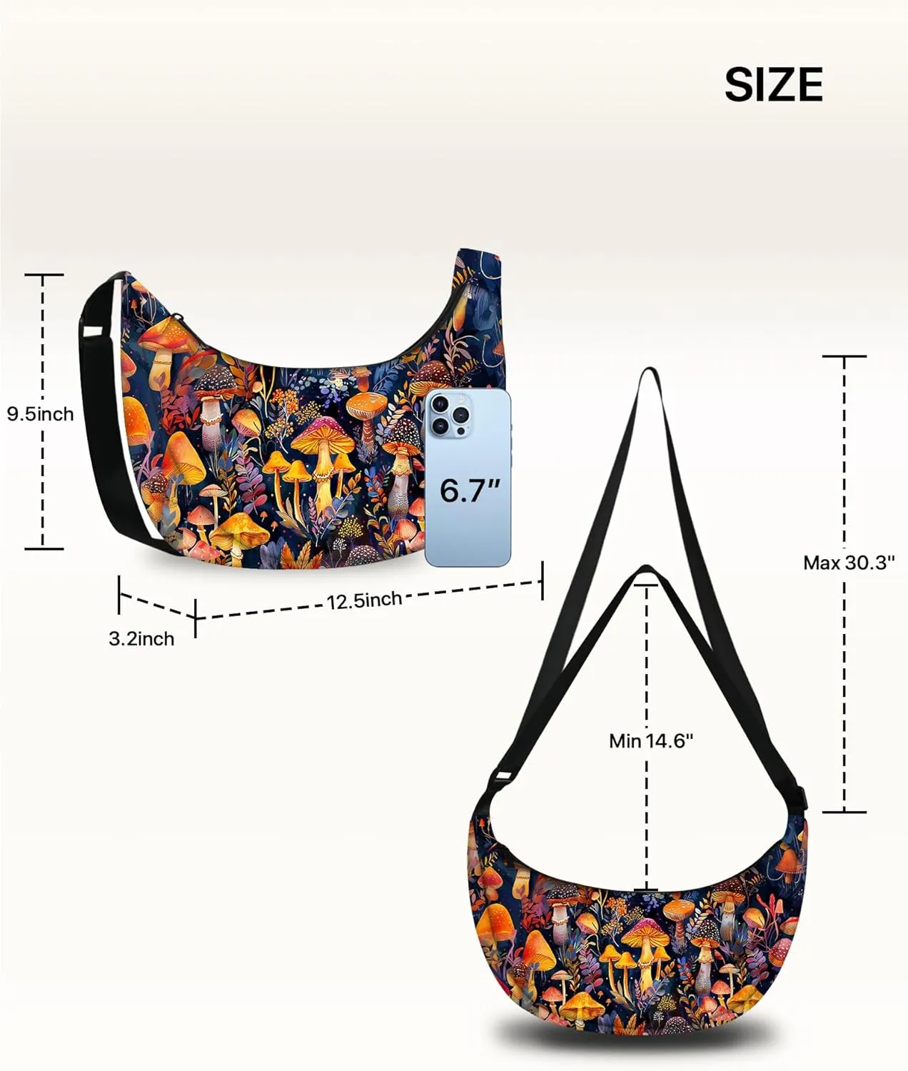 Crescent Bag Crossbody Purse for Women Crossbody Bag Shoulder Bags Travel Outdoor