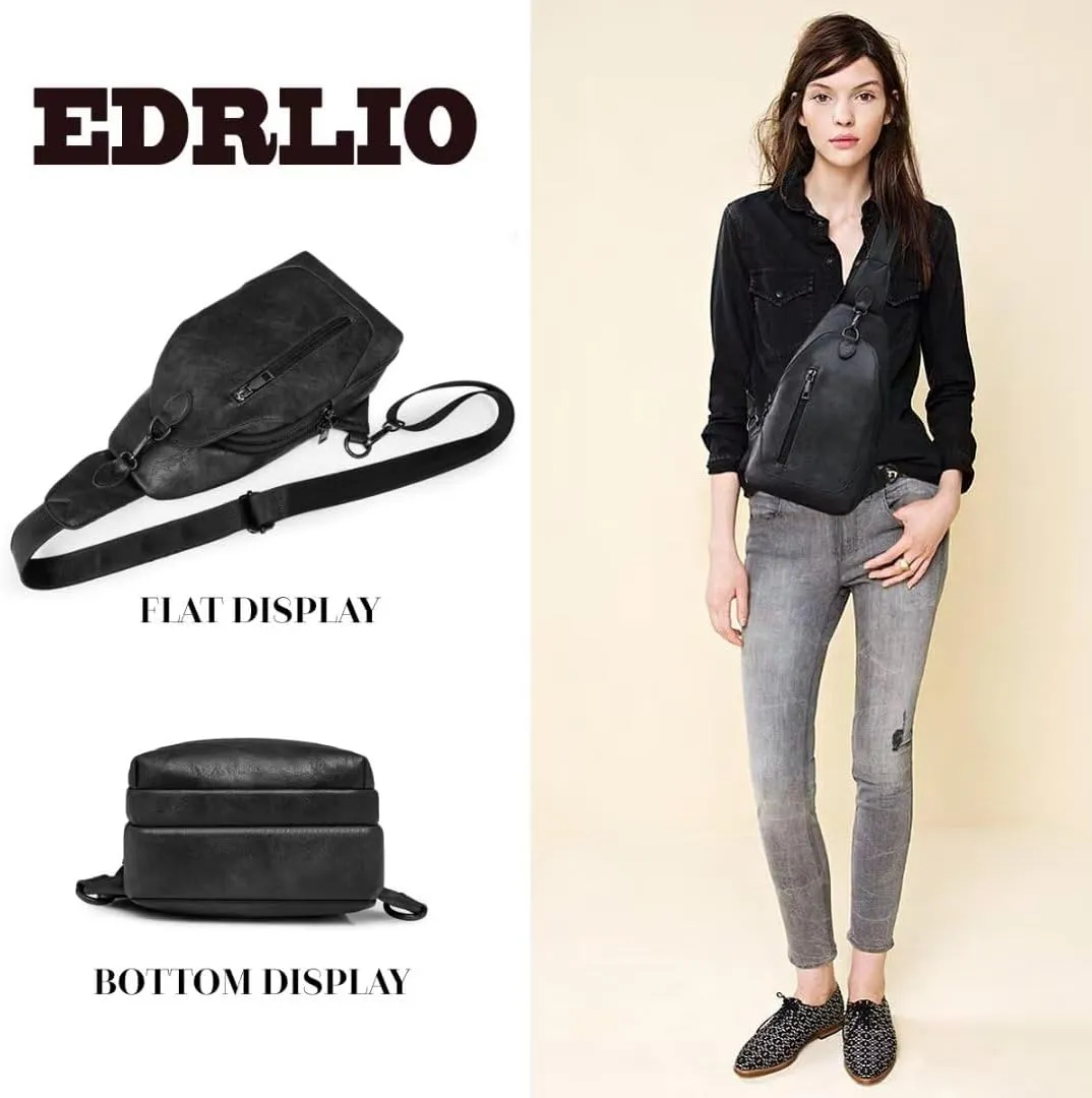Cross Body Bags for Women Small Sling Purse PU Leather Chest Purse Trendy Anti Theft Fanny Pack for Travel Daypack