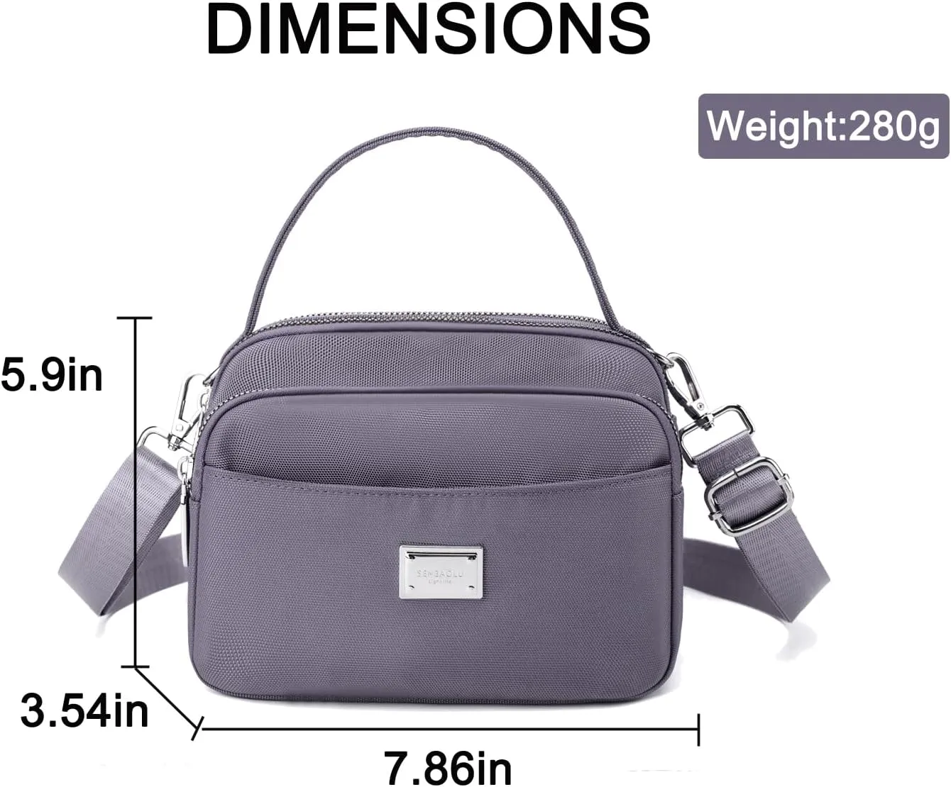 Crossbody Bag for Women,Lightweight Small Crossbody Purse Nylon Women's Shoulder Handbags With Top Handle