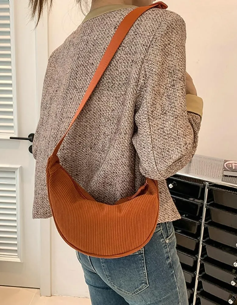 Crossbody Bag Hobo Sling Crescent Bag Women Men Trendy Small Shoulder Bag Purse Dumpling Bag Casual Handbag Adjustable Strap
