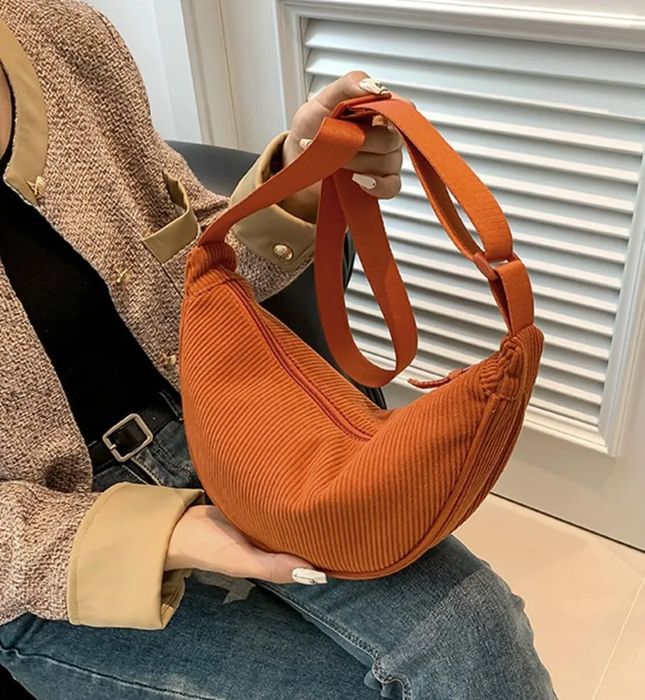 Crossbody Bag Hobo Sling Crescent Bag Women Men Trendy Small Shoulder Bag Purse Dumpling Bag Casual Handbag Adjustable Strap
