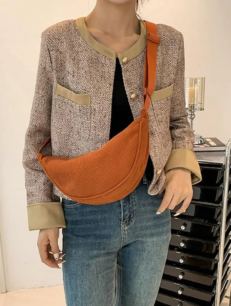 Crossbody Bag Hobo Sling Crescent Bag Women Men Trendy Small Shoulder Bag Purse Dumpling Bag Casual Handbag Adjustable Strap
