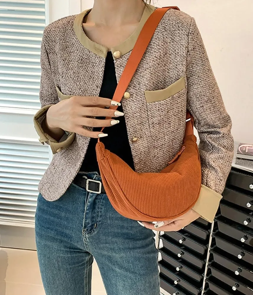 Crossbody Bag Hobo Sling Crescent Bag Women Men Trendy Small Shoulder Bag Purse Dumpling Bag Casual Handbag Adjustable Strap