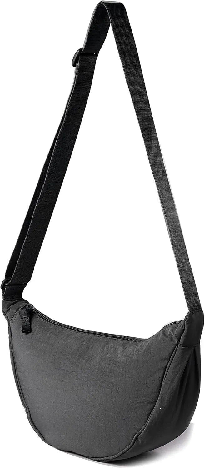 Crossbody Bag,Shoulder Bag for Women Small Nylon Crescent Soft Casual Crossbody Purse Chest Bag Satchel Daypack Sling Bag