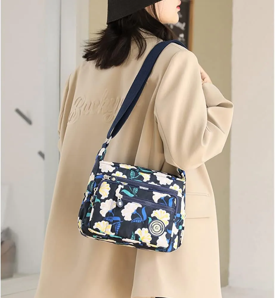 Crossbody for Women Shoulder Purse Waterproof Nylon Travel Handbag