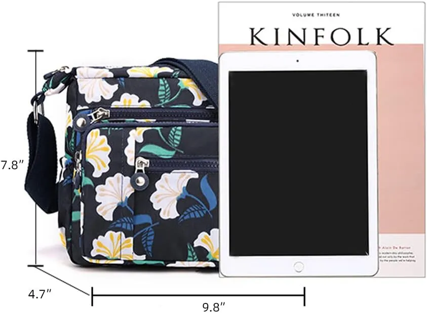 Crossbody for Women Shoulder Purse Waterproof Nylon Travel Handbag