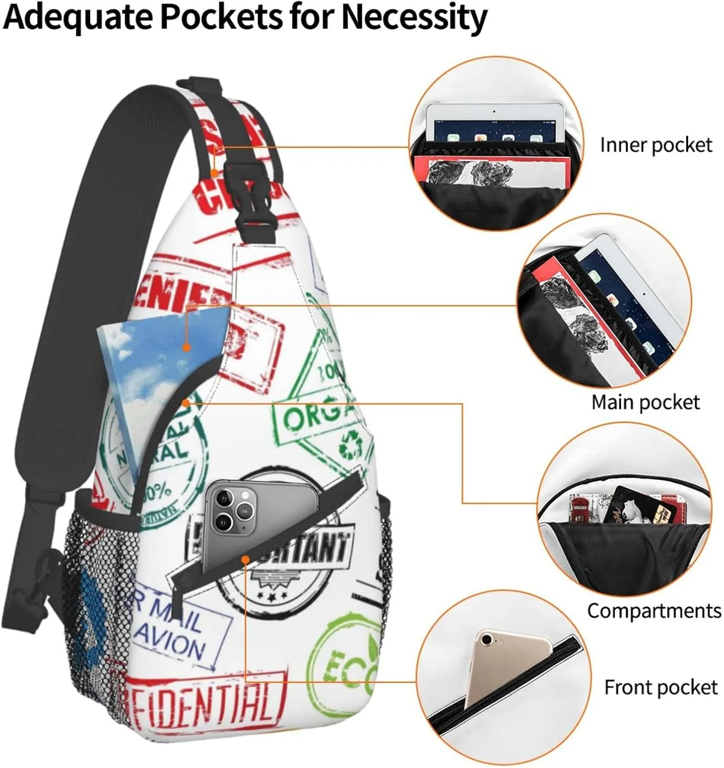 Crossbody Sling Backpack Sling Bag Chest Bag Shoulder Bag Travel Hiking Daypack For Men Women-Summer Vacation Scene
