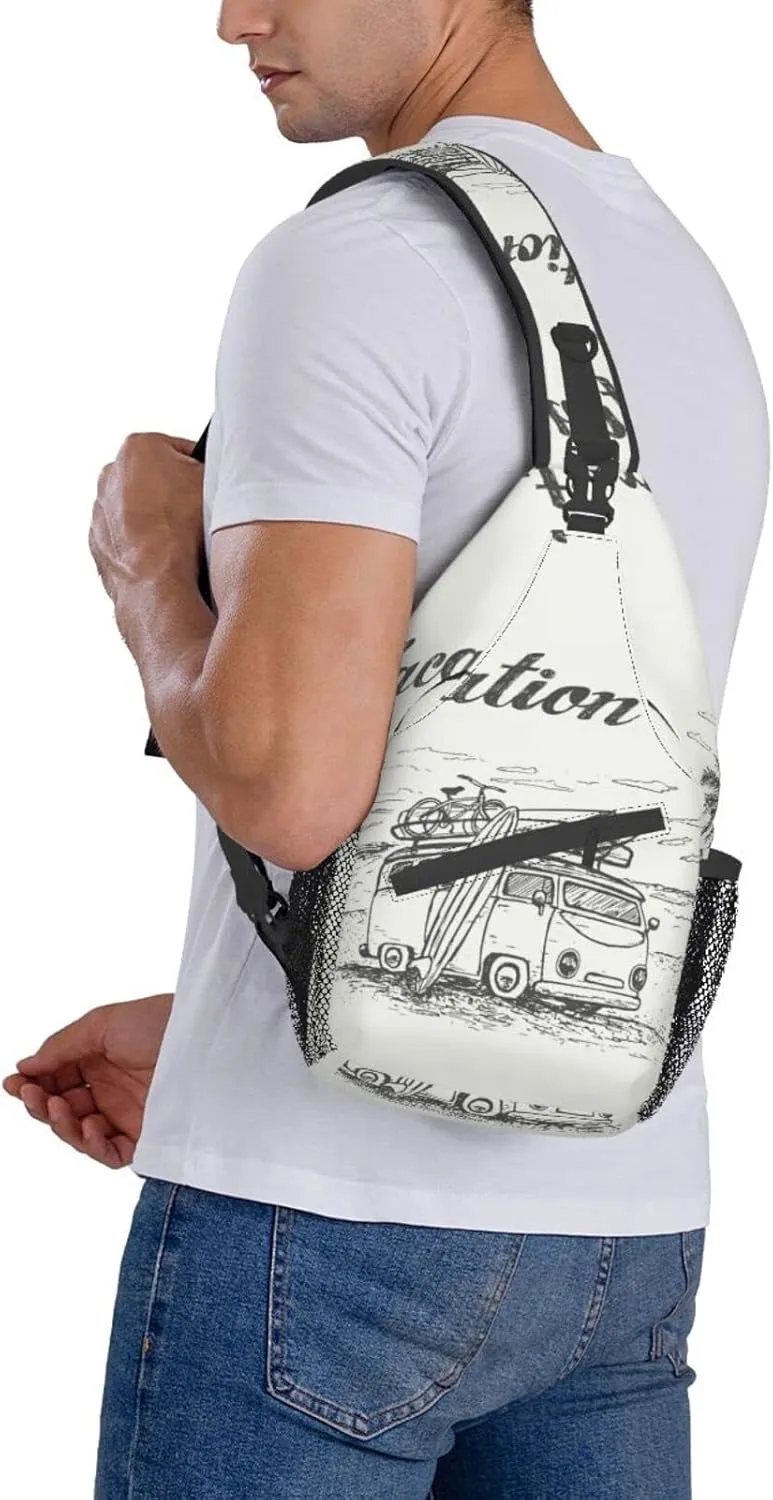 Crossbody Sling Backpack Sling Bag Chest Bag Shoulder Bag Travel Hiking Daypack For Men Women-Summer Vacation Scene