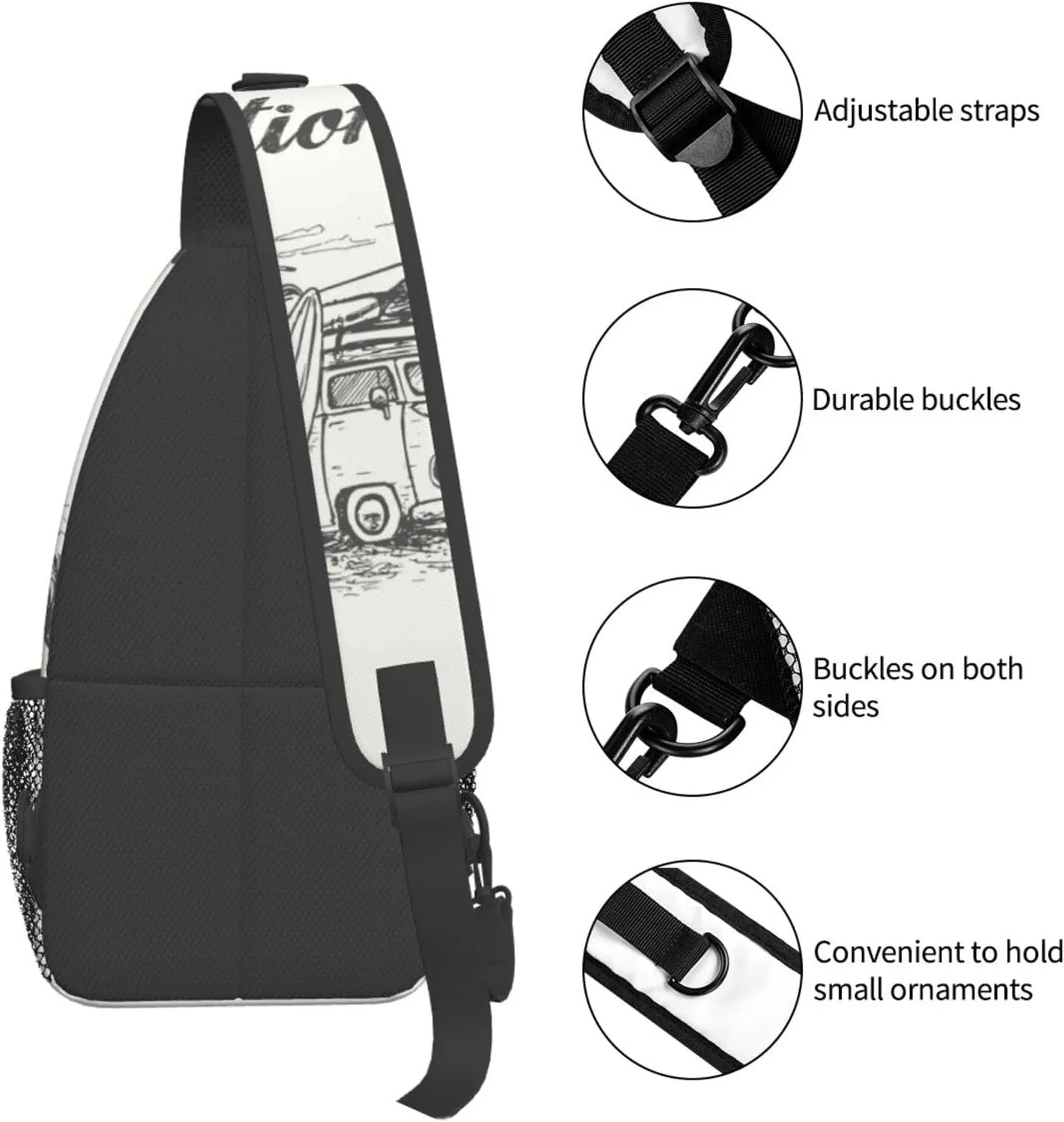 Crossbody Sling Backpack Sling Bag Chest Bag Shoulder Bag Travel Hiking Daypack For Men Women-Summer Vacation Scene
