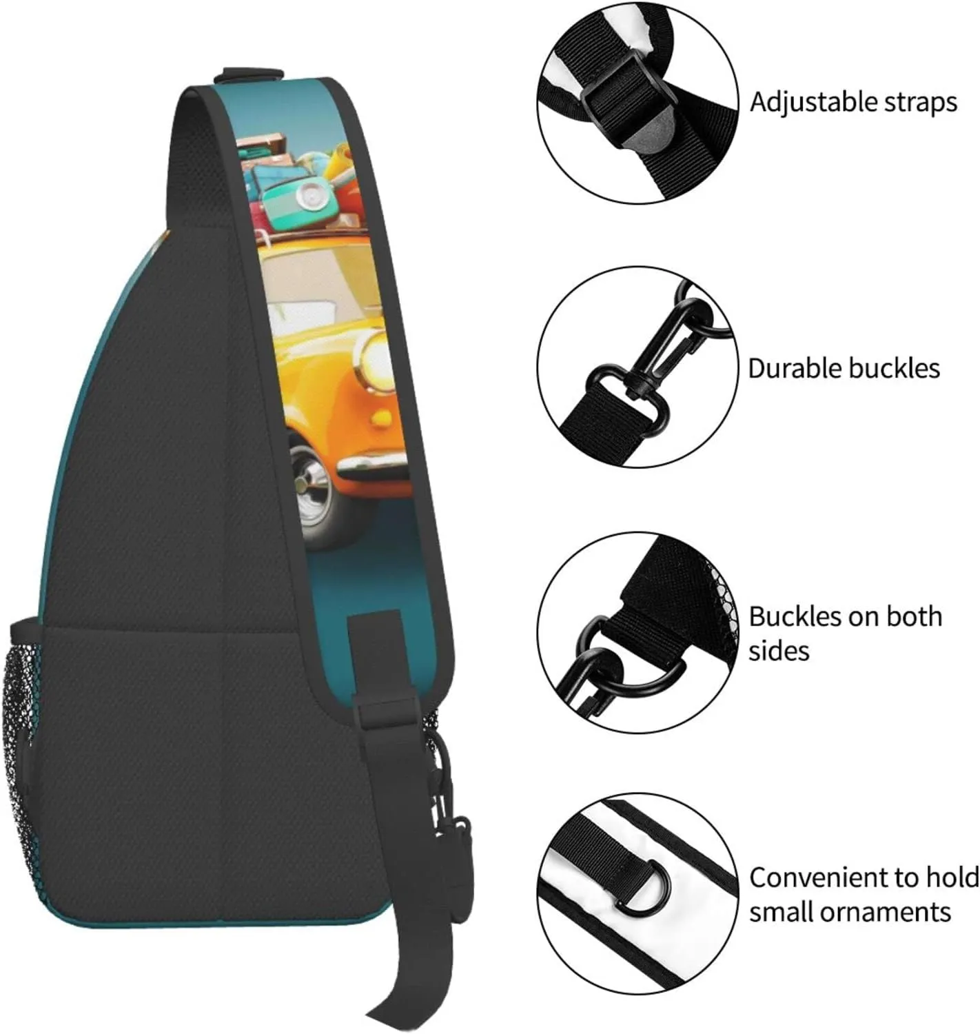 Crossbody Sling Backpack Sling Bag Chest Bag Shoulder Bag Travel Hiking Daypack For Men Women-Summer Vacation Scene