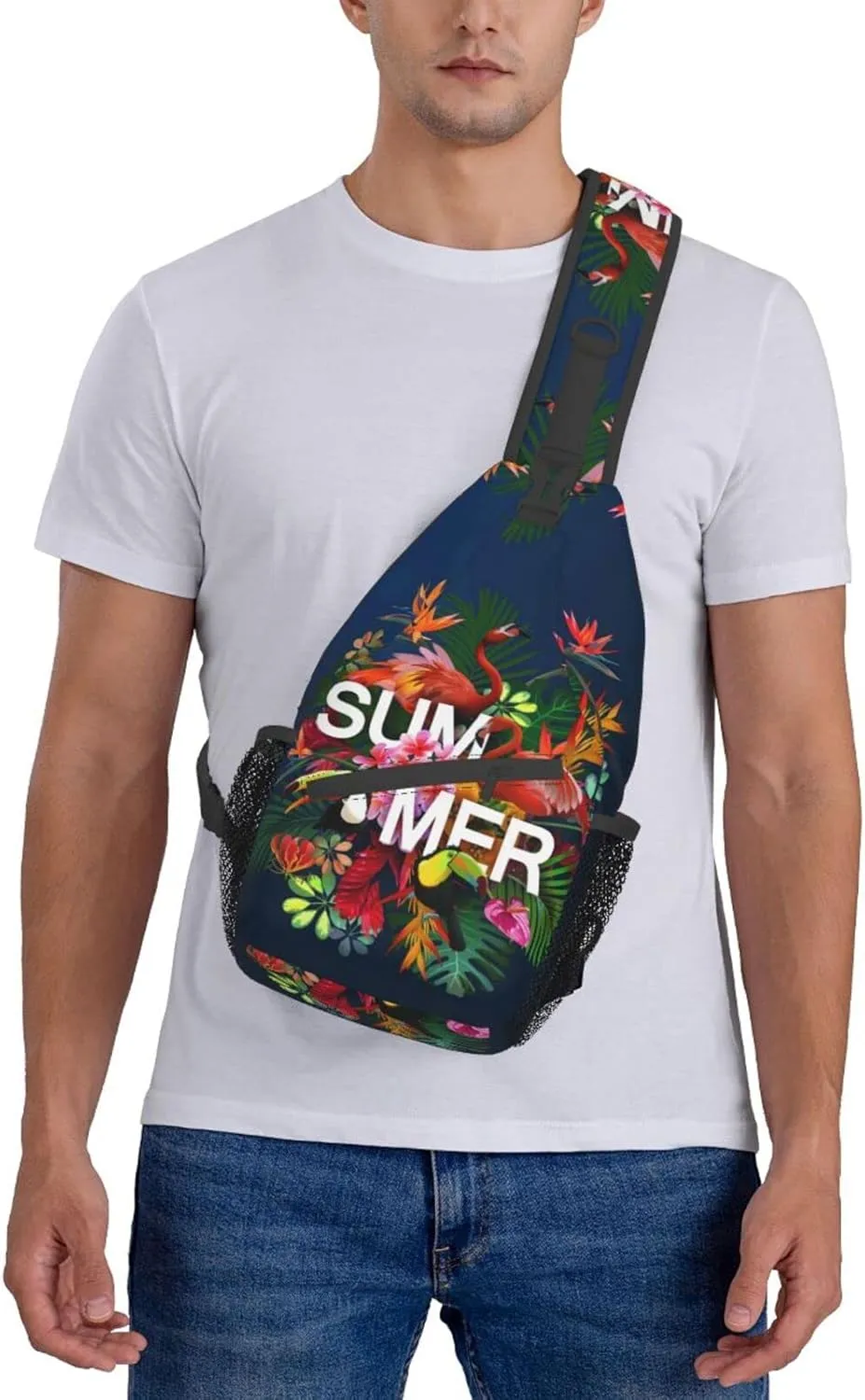 Crossbody Sling Backpack Sling Bag Chest Bag Shoulder Bag Travel Hiking Daypack For Men Women-Summer Vacation Scene