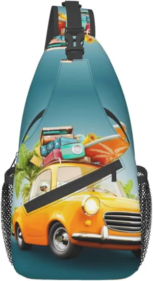 Crossbody Sling Backpack Sling Bag Chest Bag Shoulder Bag Travel Hiking Daypack For Men Women-Summer Vacation Scene