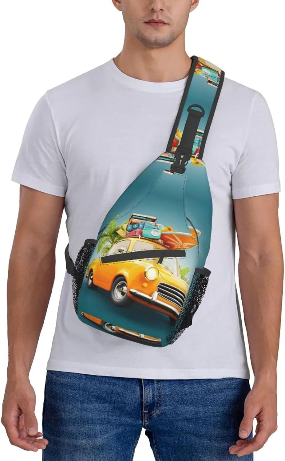 Crossbody Sling Backpack Sling Bag Chest Bag Shoulder Bag Travel Hiking Daypack For Men Women-Summer Vacation Scene