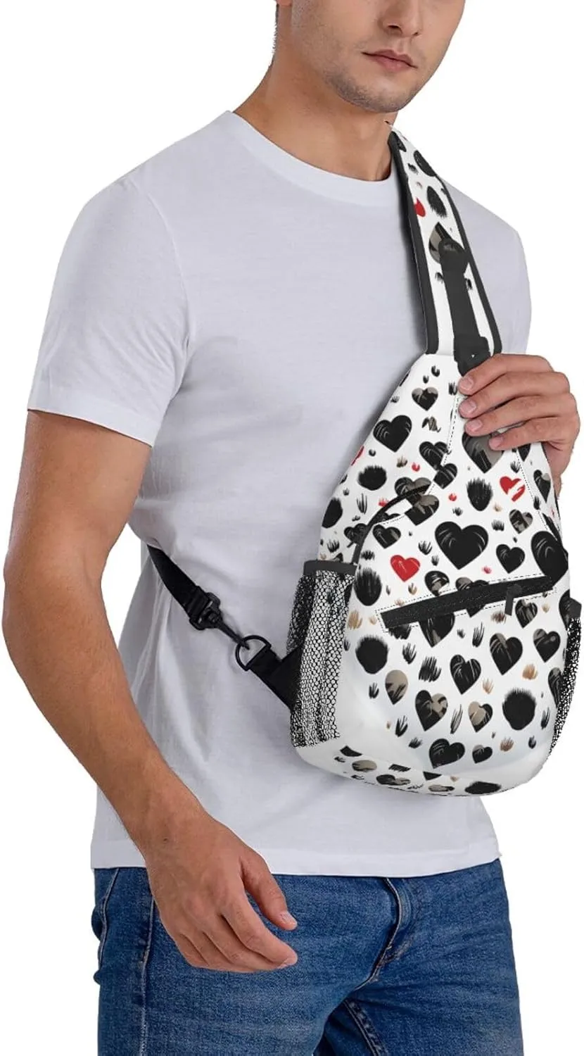 Crossbody Sling Backpack Sling Bag For Men Women Cross Chest Bag Shoulder Bag Carefully Spelled With Love Travel Hiking Daypack