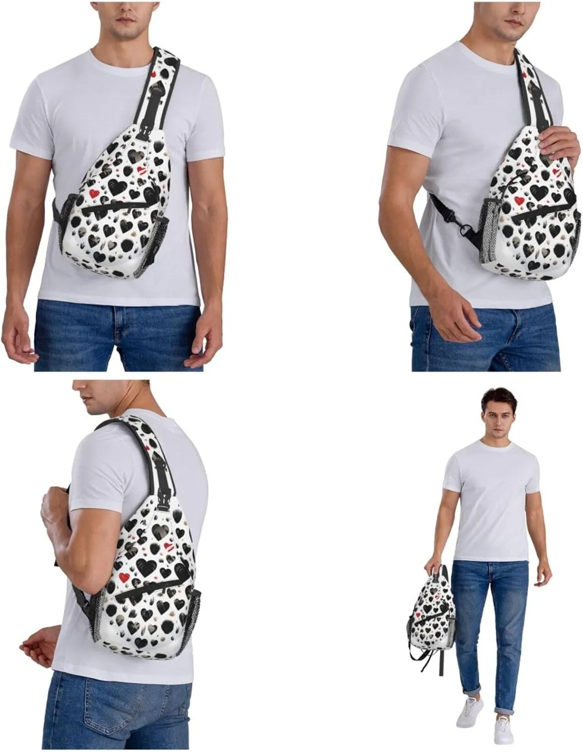 Crossbody Sling Backpack Sling Bag For Men Women Cross Chest Bag Shoulder Bag Carefully Spelled With Love Travel Hiking Daypack
