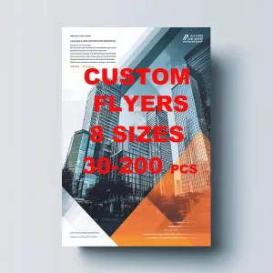 Custom Business Flyers Printing for Small Business, 9 Sizes, 30-200 pcs, Upload Your Design (4x6 in)
