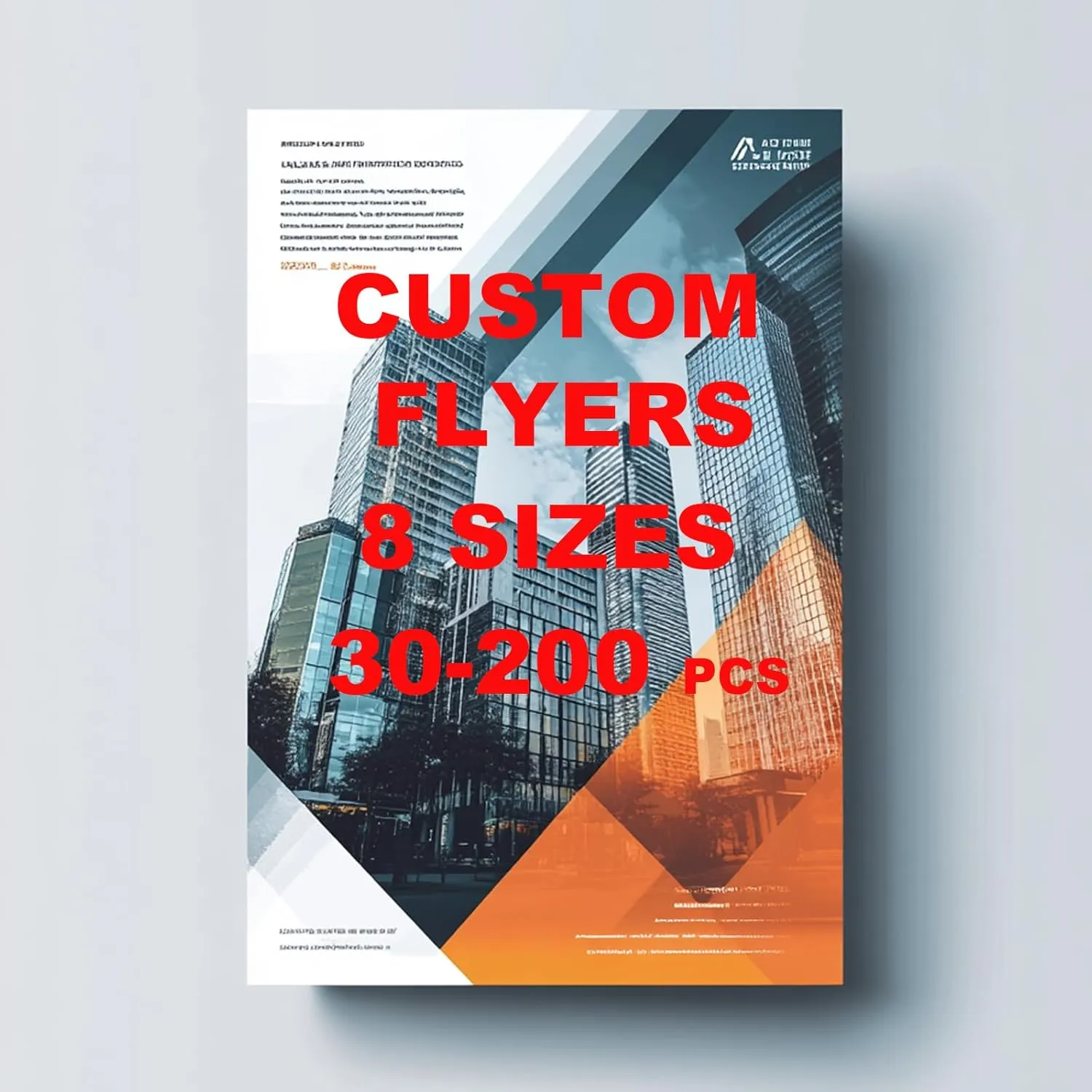 Custom Business Flyers Printing for Small Business, 9 Sizes, 30-200 pcs, Upload Your Design (4x6 in)