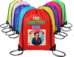 Custom Drawstring Backpacks with Custom Logos, Personalized Bulk Bags for Men,Women for Gym, Camping, Beach (Ordinary Drawstring Bag)