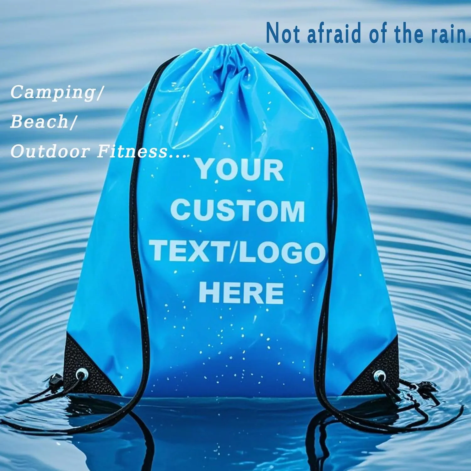 Custom Drawstring Backpacks with Custom Logos, Personalized Bulk Bags for Men,Women for Gym, Camping, Beach (Ordinary Drawstring Bag)