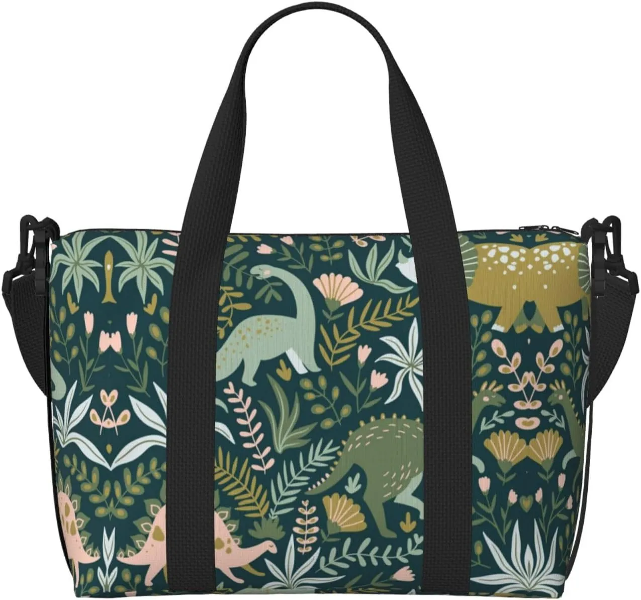 Cute Dinosaur Hand Travel Bag For Men Women,Stylish Handheld Crossbody Travel Bag For Business Leisure Trave