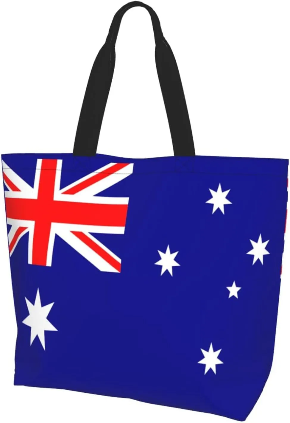 Cute Flag Tote Bag for Women Men Reusable Patriotic Beach Grocery Shopping Bag for Outdoor Gym Shopping