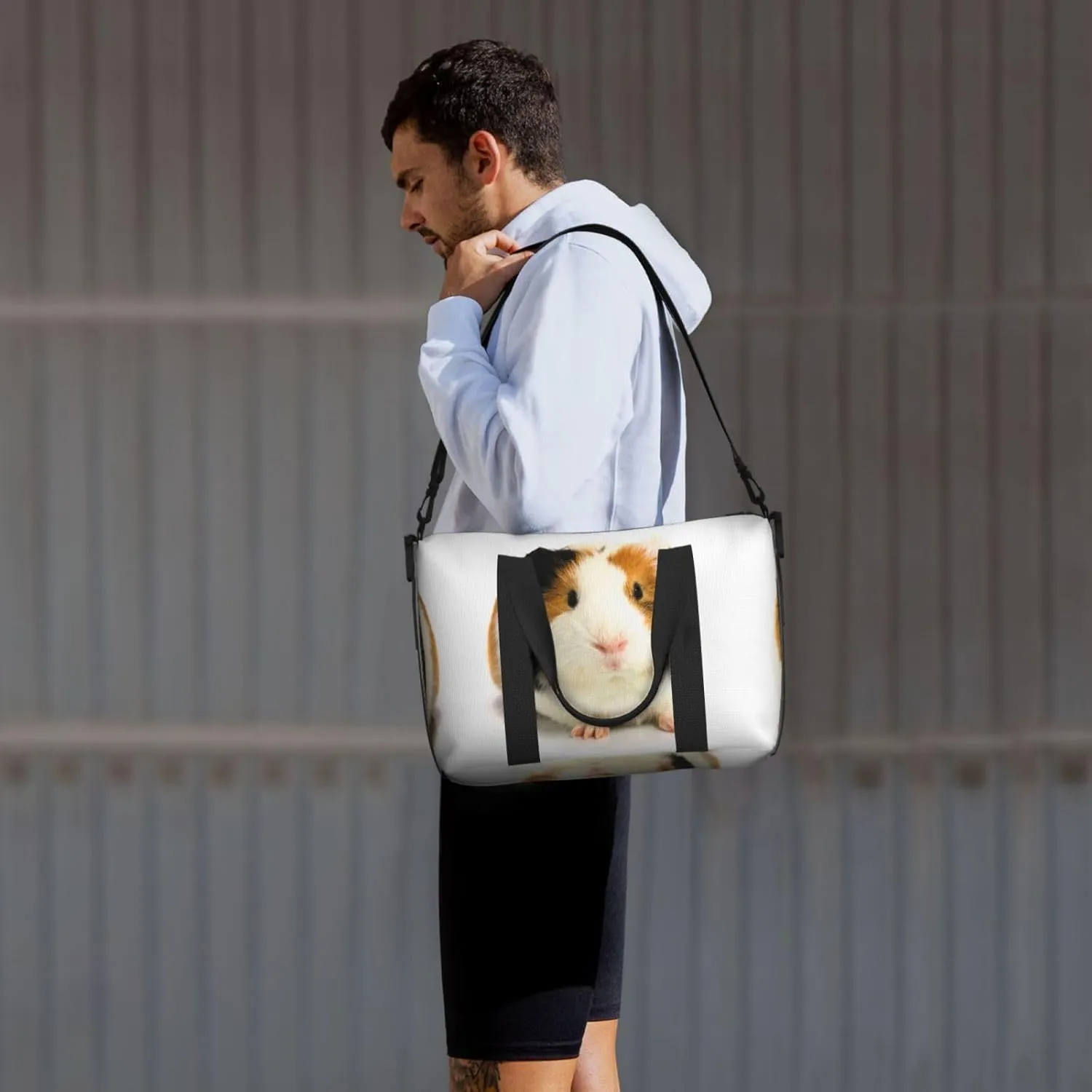 Cute Guinea Pig Hand Travel Bag For Men Women,Stylish Handheld Crossbody Travel Bag For Business Leisure Trave